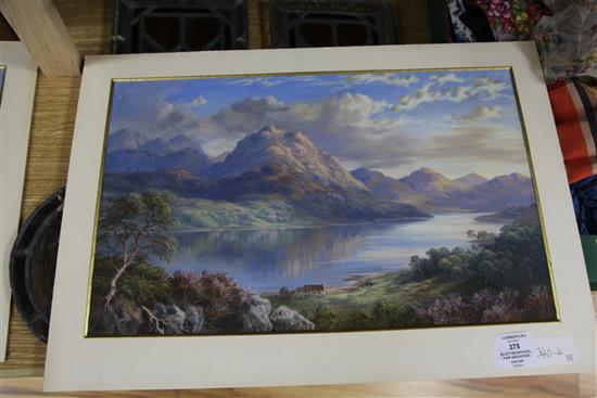 19th century Scottish School Loch Laggan and a Loch scene near Fort William 11 x 18in., unframed